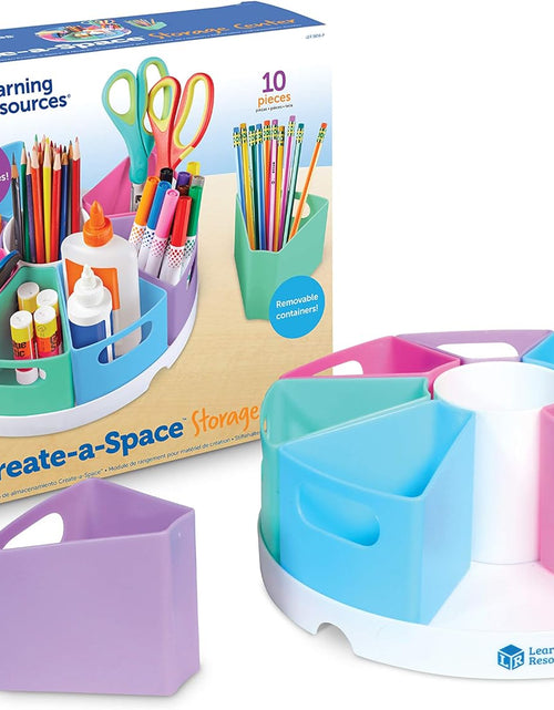 Load image into Gallery viewer, Create-A-Space Storage Center, 10 Piece Set - Desk Organizer for Kids, Art Organizer for Kids, Crayon Organizer, Homeschool Organizers and Storage
