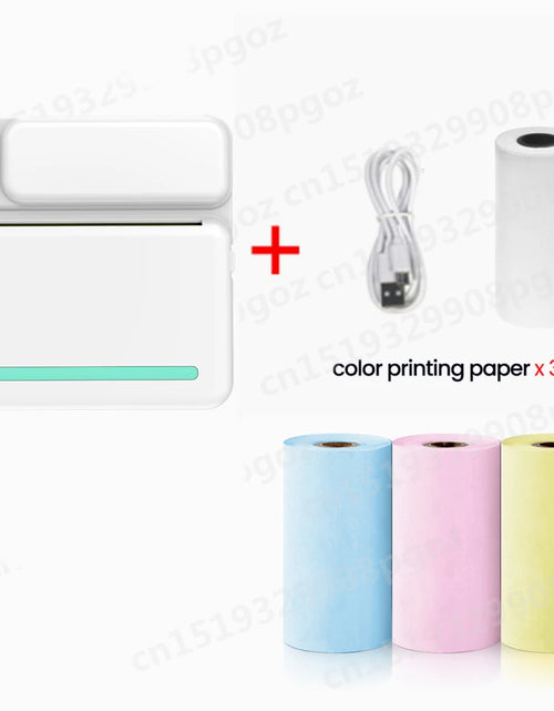 Load image into Gallery viewer, Portable Mini Printer Thermal Label Printer Sticker Inkless HD Pocket Printers for Phone Bluetooth Miniprint Printing Photo
