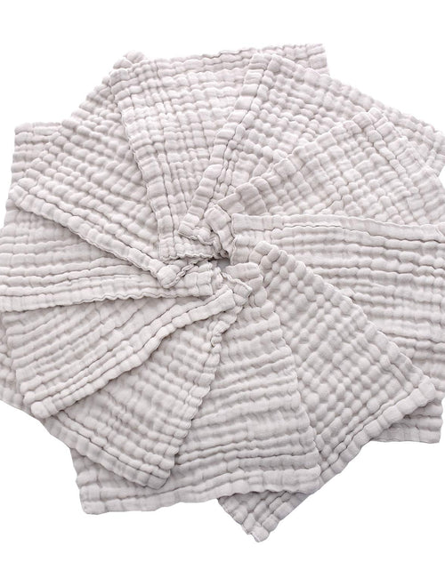 Load image into Gallery viewer, Baby Washcloths - Natural Cotton Baby Wipes - Soft Newborn Face Towel for Sensitive Skin - 10 Pack, 12X12 Inches
