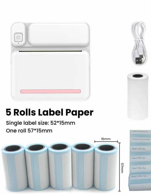 Load image into Gallery viewer, Portable Mini Printer Thermal Label Printer Sticker Inkless HD Pocket Printers for Phone Bluetooth Miniprint Printing Photo
