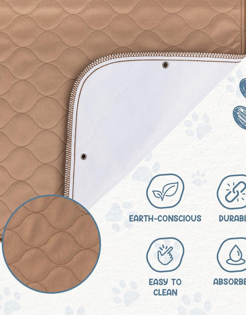 Load image into Gallery viewer, Washable Pee Pads for Dogs - Waterproof Training Pads for Dogs, Reusable &amp; Sanitary, Rounded Corners, Laminated, Lightweight, Durable, Pet Essentials for Training and Whelping, 47" X 47"
