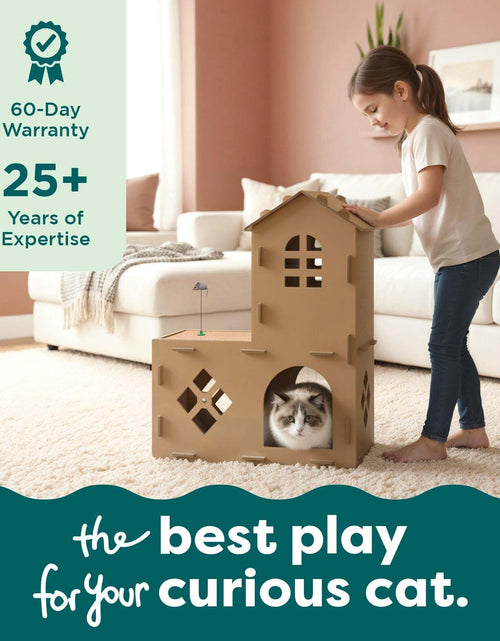 Load image into Gallery viewer, Cat Scratchers with Catnip - Tiger Tough Multi-Level Cat House Scratcher Playgrounds, Classic Reversible Scratching Board, Interactive Busy Box Toy Scratcher, and More

