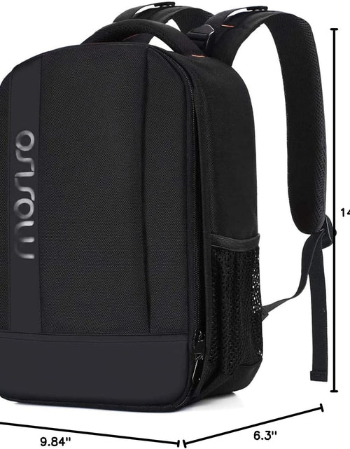 Load image into Gallery viewer, Camera Backpack, Dslr/Slr/Mirrorless Photography Camera Case Buffer Padded Shockproof Camera Bag with Customized Modular Inserts&amp;Tripod Holder Compatible with Canon,Nikon,Sony Etc, Black
