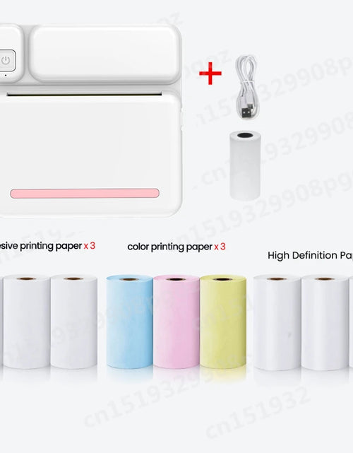 Load image into Gallery viewer, Portable Mini Printer Thermal Label Printer Sticker Inkless HD Pocket Printers for Phone Bluetooth Miniprint Printing Photo
