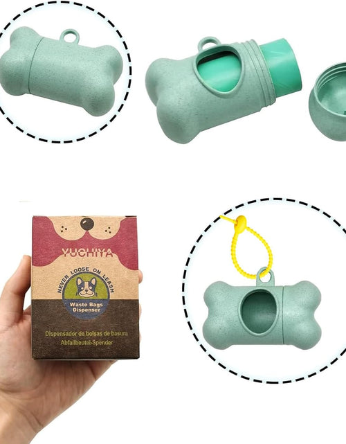 Load image into Gallery viewer, Dog Poop Pickup Bags Holder Dispenser with Standard-Sized Leak-Proof Scented Doggy Waste Bags and Carabiner with Safety Lock plus Hook and Loop Fastener Never Loose on Leash Lead Again (Blue, 1 Holder 195 Bags) …
