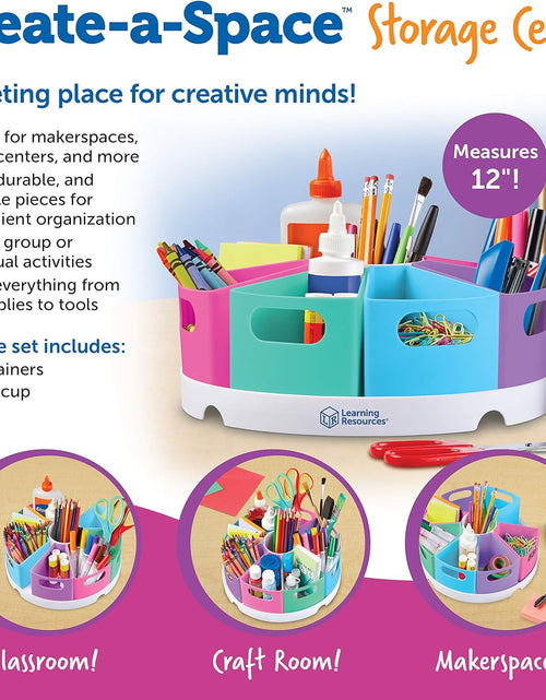 Load image into Gallery viewer, Create-A-Space Storage Center, 10 Piece Set - Desk Organizer for Kids, Art Organizer for Kids, Crayon Organizer, Homeschool Organizers and Storage
