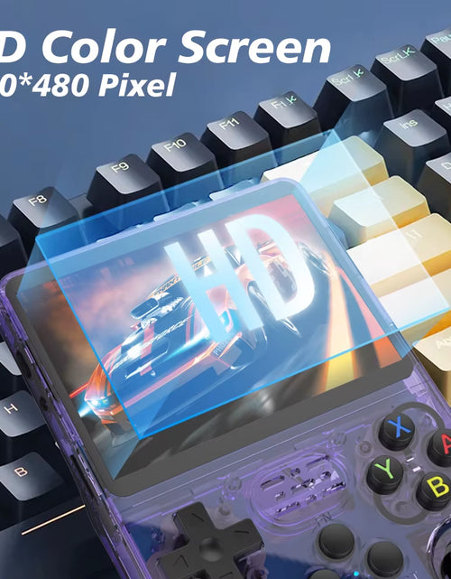 Load image into Gallery viewer, R36S Retro Video Handheld Game Console Linux System 3.5 in IPS Screen 3000Mah Battery 64G/128G TF Card Preinstalled Games

