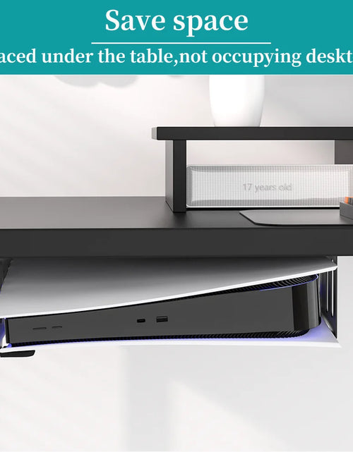 Load image into Gallery viewer, Under Desk Holder for Ps5/Pro/Slim Metal Horizontal Stealth Mount Support Compatible with PS5 Disc&amp;Digital Edition Stand
